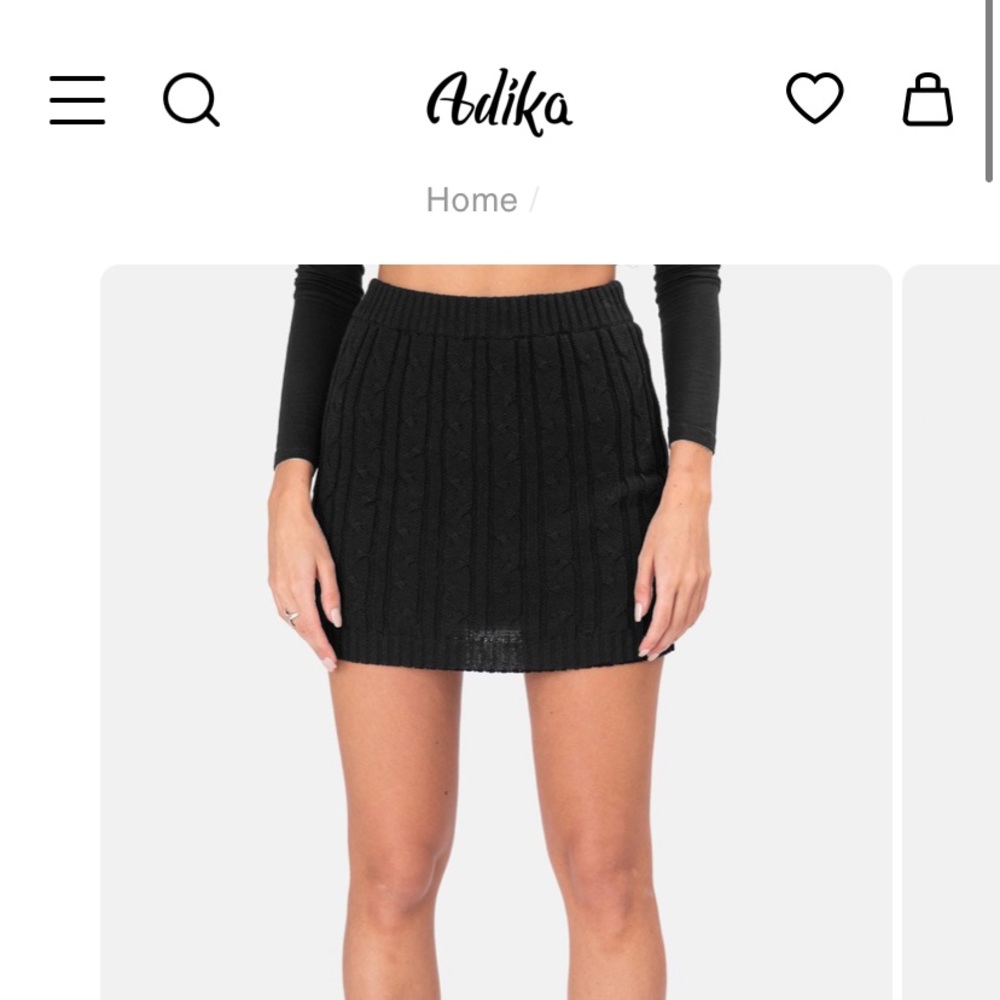 cable knit skirt
